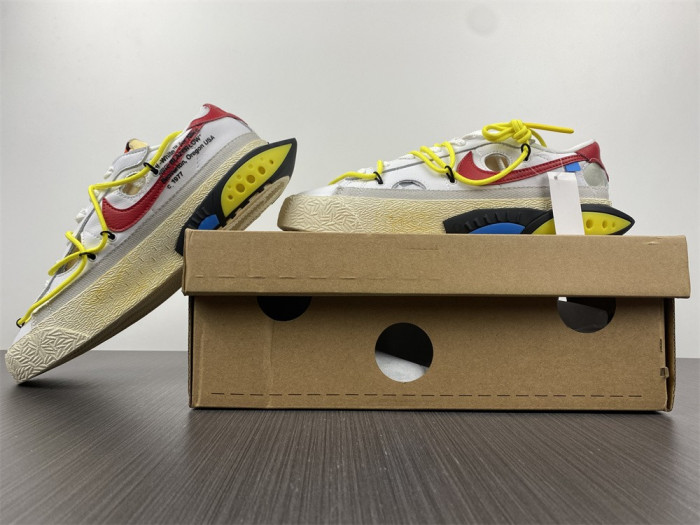 Off-White x Nike Blazer Low "White/University Red" DH7863-100