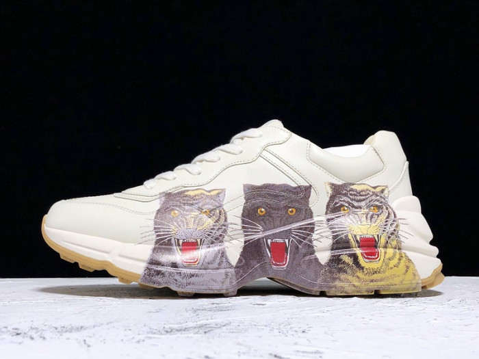 G*u*i rhyton leather sneaker with tigers 576050 drw00 9014